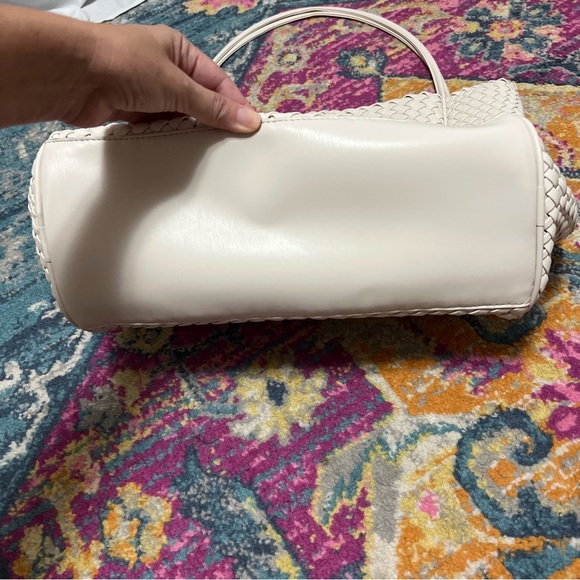 Anthropologie Cream Woven Tote Bag - Picture 3 of 5